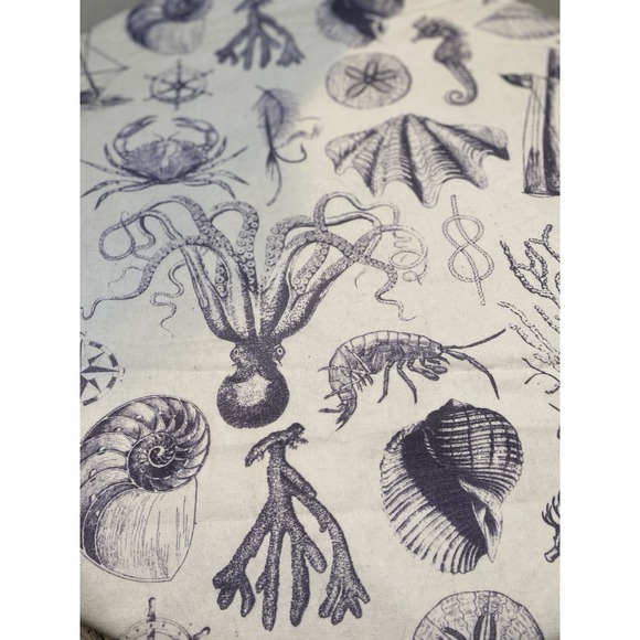 Williams Sonoma Seaside oceanJacquard Blue Tablecloth - 70